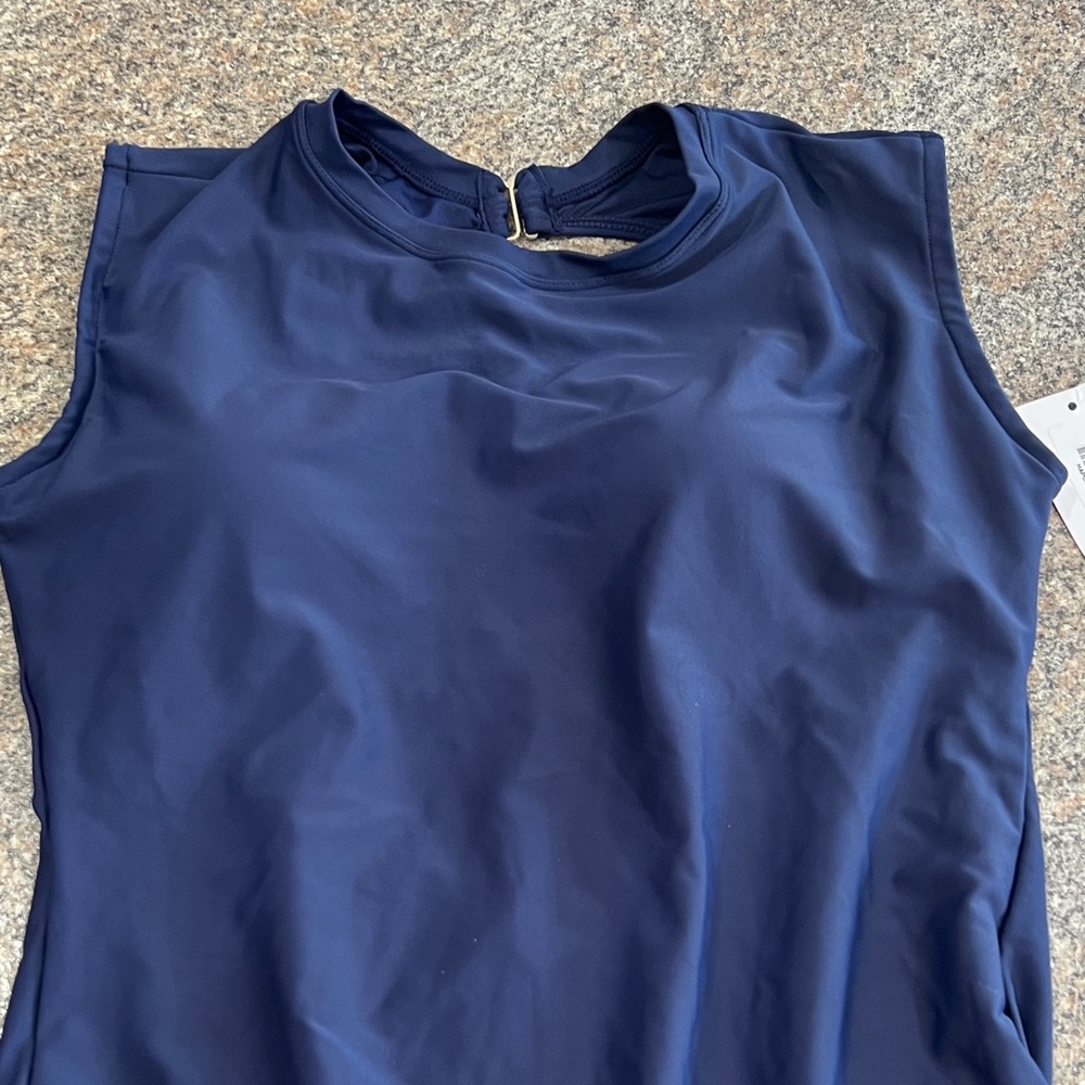 Hapari High Crew Navy Blue swimsuit size XL - Picture 2 of 9